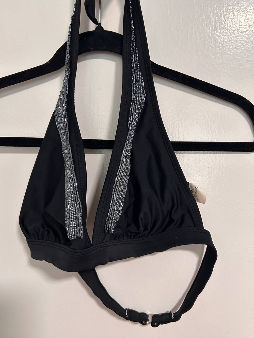 Esprit Black Halter Bikini Top with Subtle Branding